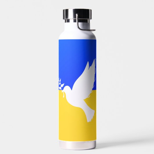 ウクライナのウォーターボトルの平和鳩をサポート ウォーターボトル (左面)