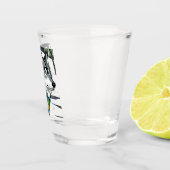 ウクライナのウルフシンボル、強いウクライナア誇りを持ったート ショットグラス (右)