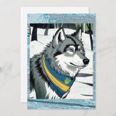 ウクライナのウルフシンボル、強いウクライナア誇りを持ったート シーズンカード (正面/裏面)