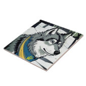 ウクライナのウルフシンボル、強いウクライナア誇りを持ったート タイル (側面)