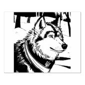 ウクライナのウルフシンボル、強いウクライナア誇りを持ったート ラバースタンプ (インプリント)