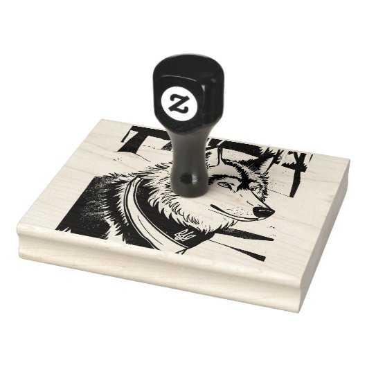 ウクライナのウルフシンボル、強いウクライナア誇りを持ったート ラバースタンプ (スタンプ)