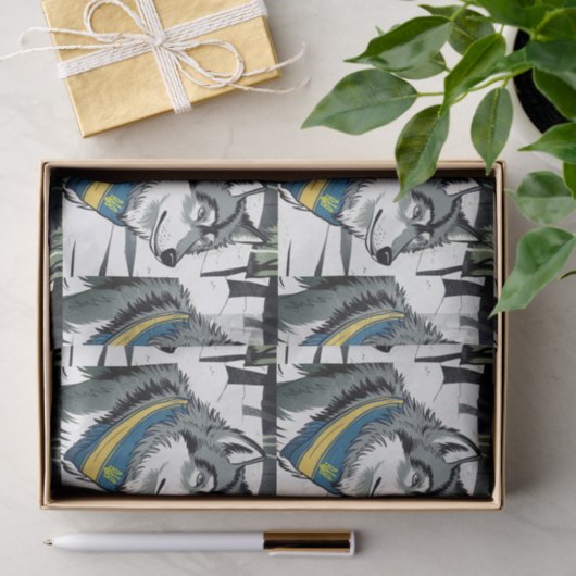 ウクライナのウルフシンボル、強いウクライナア誇りを持ったート 薄葉紙 (ギフト)