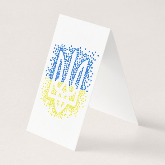 ウクライナのエンブレムtrident tryzub散乱ハート (裏面)