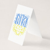 ウクライナのエンブレムtrident tryzub散乱ハート (正面)