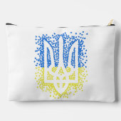 ウクライナのエンブレムtrident tryzub散乱ハート アクセサリーポーチ (裏面)