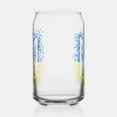 ウクライナのエンブレムtrident tryzub散乱ハート ガラス缶 (右)