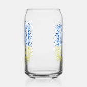 ウクライナのエンブレムtrident tryzub散乱ハート ガラス缶 (左)