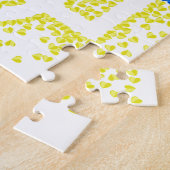 ウクライナのエンブレムtrident tryzub散乱ハート ジグソーパズル (側面)