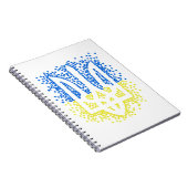 ウクライナのエンブレムtrident tryzub散乱ハート ノートブック (右側)