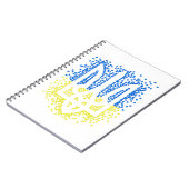 ウクライナのエンブレムtrident tryzub散乱ハート ノートブック (左側)