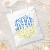 ウクライナのエンブレムtrident tryzub散乱ハート フェイバーバッグ (クリップ留めされた状態)