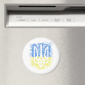 ウクライナのエンブレムtrident tryzub散乱ハート マグネット (インサイチュ (食洗機))