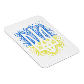 ウクライナのエンブレムtrident tryzub散乱ハート マグネット (右側)