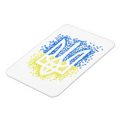 ウクライナのエンブレムtrident tryzub散乱ハート マグネット (左側)