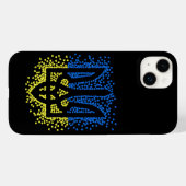 ウクライナのエンブレムtrident tryzub散乱ハート Case-Mate iPhoneケース (裏面 (横))