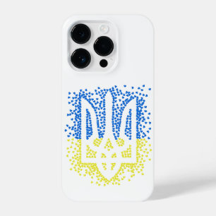 ウクライナのエンブレムtrident tryzub散乱ハート iPhone 14 proケース