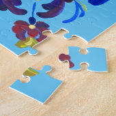 ウクライナのオンドリ絵画ー – Petrykivka ジグソーパズル (側面)