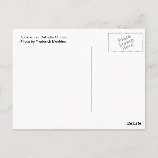 ウクライナのカトリック教会 ポストカード (裏面)