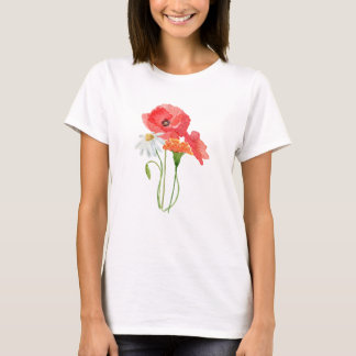 ウクライナのカラフル野生の花。ウクライナ Tシャツ