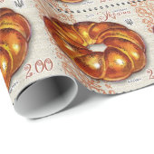 ウクライナのクリスマスのパンのギフト用包装紙 ラッピングペーパー (ロールコーナー)