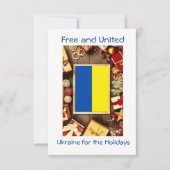 ウクライナのクリスマス、クリスマスカード サンキューカード (正面)