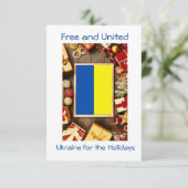 ウクライナのクリスマス、クリスマスカード サンキューカード (スタンド正面)