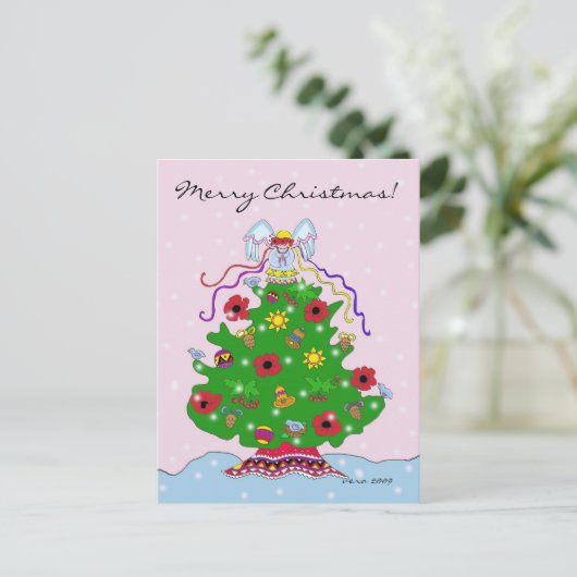 ウクライナのクリスマス – パーソナライズ シーズンポストカード (スタンド正面)