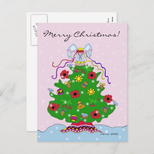 ウクライナのクリスマス – パーソナライズ シーズンポストカード (正面/裏面)