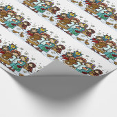 ウクライナのクリスマスCarollers ラッピングペーパー (角)
