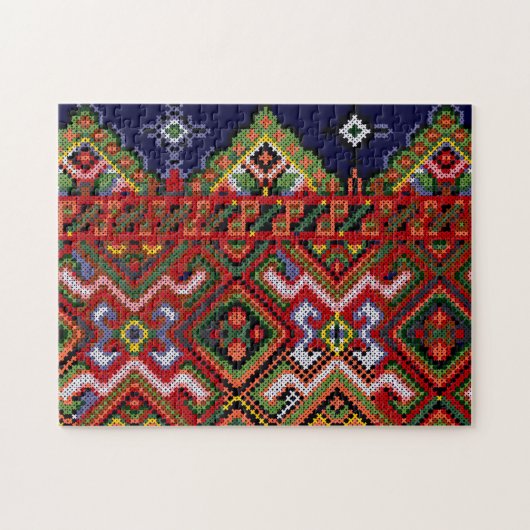 ウクライナのクロスステッチ刺繍ジグソーパズル ジグソーパズル (横)