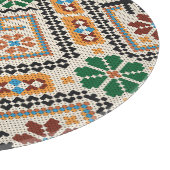 ウクライナのクロスステッチ:民族手作りパターン。 カッティングボード (角)