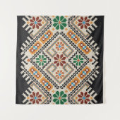 ウクライナのクロスステッチ：民族手作りパターン。 タペストリー (正面(横))