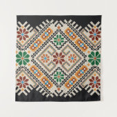 ウクライナのクロスステッチ:民族手作りパターン。 タペストリー (正面)