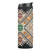 ウクライナのクロスステッチ:民族手作りパターン。 タンブラー (回転左)