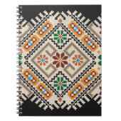 ウクライナのクロスステッチ:民族手作りパターン。 ノートブック (正面)