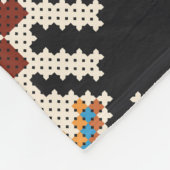 ウクライナのクロスステッチ:民族手作りパターン。 フリースブランケット (角)