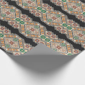 ウクライナのクロスステッチ:民族手作りパターン。 ラッピングペーパー (角)