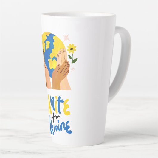 ウクライナのグローバルユナイト カフェラテマグ (右アングル)