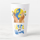 ウクライナのグローバルユナイト カフェラテマグ (正面)