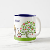 ウクライナのコサック人が付いているマグ ツートーンマグカップ (正面右)