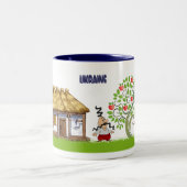 ウクライナのコサック人が付いているマグ ツートーンマグカップ (中央)