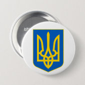 ウクライナのコート・オブ・アームズГерб Україниボタン・バッジ 缶バッジ (正面&裏面)