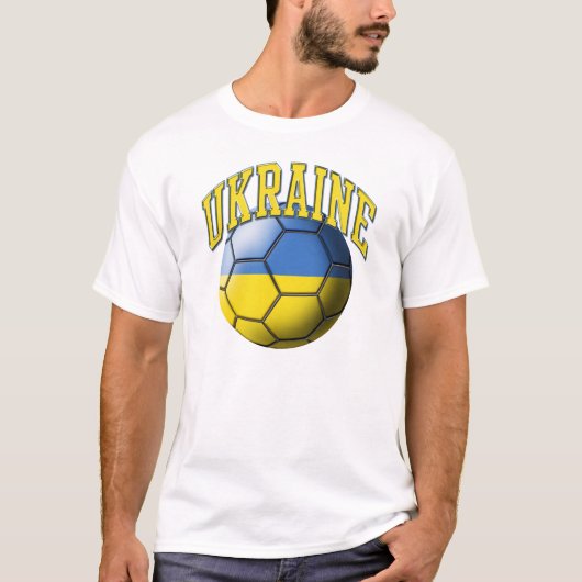 ウクライナのサッカーボールのTシャツ Tシャツ (正面)