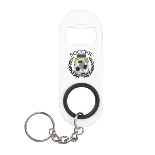 ウクライナのサッカー2016ファンのギア キーホルダー栓抜き (正面)