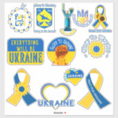 ウクライナのサポートの組み合わせビニールシールデカール シール (シート)