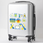 ウクライナのサポートの組み合わせビニールシールデカール シール (スーツケース)