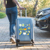 ウクライナのサポートの組み合わせビニールシールデカール シール (スーツケースインサイチュ)