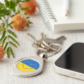 ウクライナのサポートを表示 キーホルダー (側面)