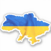 ウクライナのステッカーの自由を支持する シール (正面)